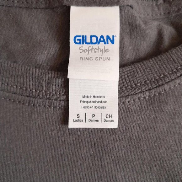 T-Shirt grey Gildan, long sleeves - Picture 6 of 8